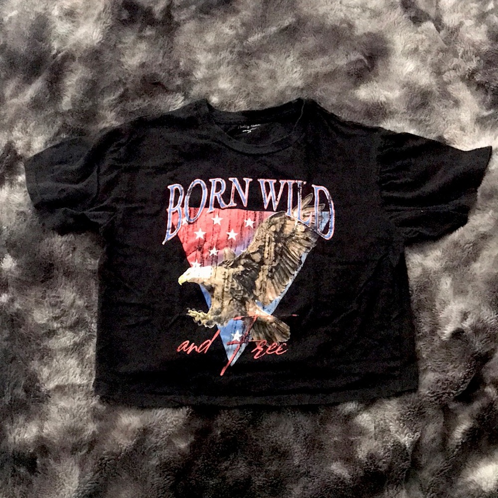 cropped oversize vintage tee